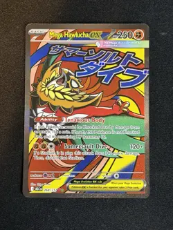Pokemon TCG Mega Hawlucha EX 268/217 ASC Full Art Rare Holo 250 HP - Image 1