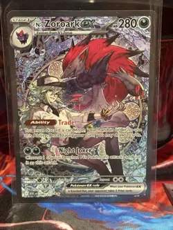 Pokemon TCG N's Zoroark EX 286/217 Ascended Hero’s Special Illustration Rare NM - Image 1
