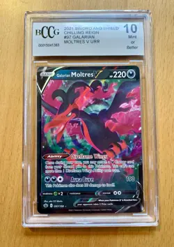 Pokemon Galarian V 97 Sword and Shield Chilling Reign 2021 BCCG 10 Mint - Image 1
