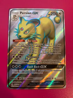 POKEMON TCG PERSIAN GX 207/214 S&M UNBROKEN BONDS FULL ART LP - Image 1