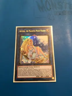 YUGIOH Ultra Rare Artemis, The Magistus Moon Maiden GEIM-EN008 1st Edition - Image 1