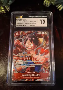 2023 One Piece Promo Monkey D. Luffy ST01-012 WINNER Alt Art SR CGC / PSA 10 🔥 - Image 1