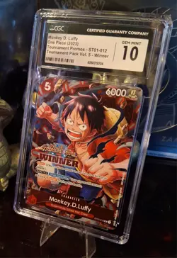 2023 One Piece Promo Monkey D. Luffy ST01-012 WINNER Alt Art SR CGC / PSA 10 🔥 - Image 3