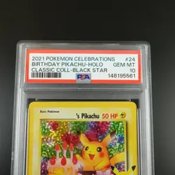 PSA 10 Birthday Pikachu 24 Pokemon Celebrations Holo Graded Card - Image 2