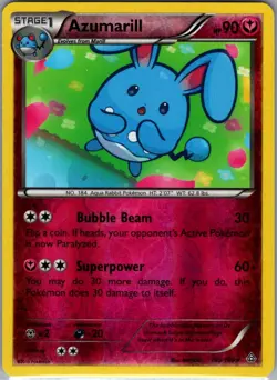 Azumarill 103/160 Reverse Holo XY - Primal Clash - Pokemon Card - NM - Image 1