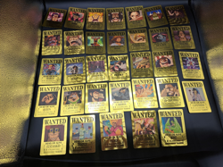 Lot of 33: One Piece- Wanted Poster Gold Card Collectible - Image 1