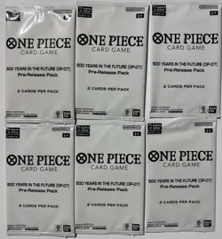 6 Pack of One Piece Card Game 500 Years In The Future OP-07 Pre-Release Pack - Image 1