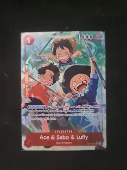 Ace Sabo Luffy One Piece Card Game ENGLISH OP13-007 SR Carrying On His Will - Image 1