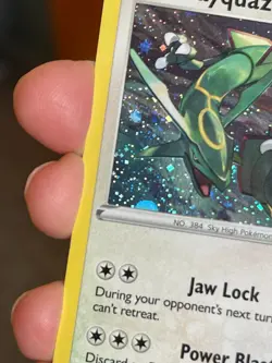 POKEMON RAYQUAZA SWSH029 BLACK PROMO STAR COSMOS HOLOFOIL WITH SWIRL NM CARD - Image 4