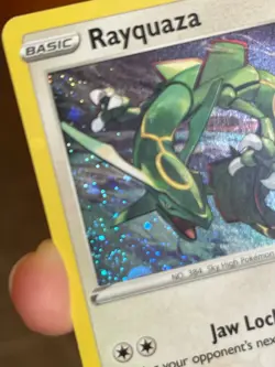 POKEMON RAYQUAZA SWSH029 BLACK PROMO STAR COSMOS HOLOFOIL WITH SWIRL NM CARD - Image 5