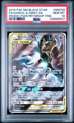 Garchomp & Giratina GX SM193 Tag Team Promo Card PSA 10 GM 2019 - Image 1