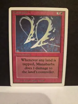 MTG Manabarbs Unlimited Edition Enchantment Rare Red Magic the Gathering - Image 1
