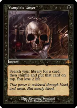 Vampiric Tutor (Retro Frame) Dominaria Remastered NM MTG Foil - Image 1