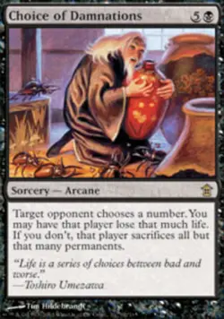 Choice of Damnations - Foil Saviors of Kamigawa Moderately Played, English - MTG - Image 1