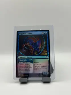 MTG, Sapphire Dragon FOIL $3 ORDER MIN 94 Battle for Baldur's Gate Foil - Image 1