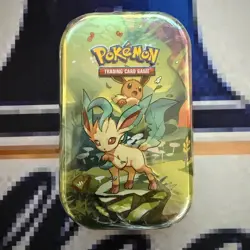 Prismatic Evolutions Sealed Mini Tin Leafeon Pokemon TCG Scarlet & Violet - Image 1
