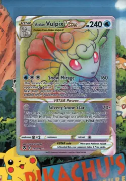 Pokemon TCG Alolan Vulpix VSTAR 197/195 SWSH12: Silver Tempest NM/M - Image 1