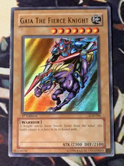 Yugioh Gaia The Fierce Knight - LOB-006 - Ultra Rare - 1st Edition - MP US Print - Image 1