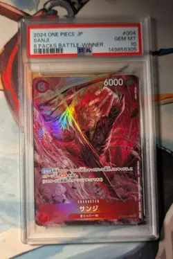 PSA 10 One Piece Sanji 8-Packs Battle Winner ST10-004 Promo Card Japanese GEM MT - Image 1