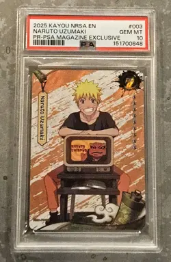 2025 KAYOU NARUTO PROMO CARD, PSA MAGAZINE NARUTO UZUMAKI 💎 PSA 10💎 PERFECT - Image 1