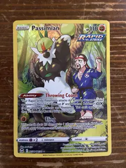 Pokemon Card Silver Tempest - PASSIMIAN - TRAINER GALLERY TG08/TG30 NM Rare Holo - Image 1