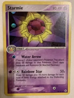Starmie Hidden Legends 49/101 Holographic Pokemon Card Fermi Bubbles Grading D - Image 1