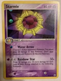 Starmie Hidden Legends 49/101 Holographic Pokemon Card Fermi Bubbles Grading D - Image 2