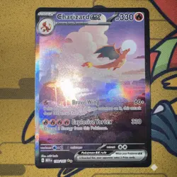 Pokemon TCG Charizard EX Scarlet & Violet 151 Card 199/165 Sir NM/M Condition - Image 2