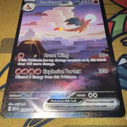 Pokemon TCG Charizard EX Scarlet & Violet 151 Card 199/165 Sir NM/M Condition - Image 3
