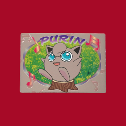 JIGGLYPUFF (PURIN)--JAPANESE MEIJI EMBOSSED PROMO FOIL POKEMON CARD - Image 1
