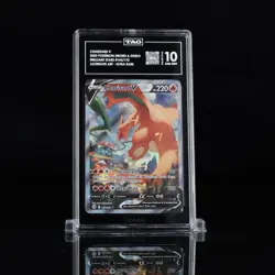 TAG 10 Gem Mint - Charizard V Brilliant Stars 154/172 Alternate Art Pokemon Card - Image 1