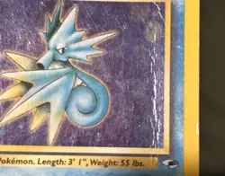 Pokemon Misty's Seadra 009/132 Gym Heroes Holo Card w/ Some Bend & Edge Wear - Image 4