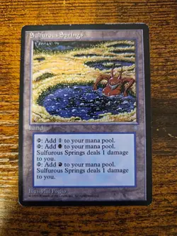 Sulfurous Springs Ice Age Land Rare Regular 1995 Wizards Magic Gathering - Image 1