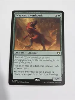 MTG Magic the Gathering Wayward Swordtooth (331/1173) Commander Masters LP - Image 1
