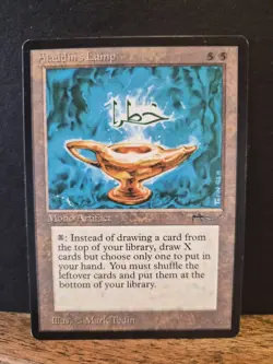 MTG Aladdin's Lamp Arabian Nights Artifact Rare Colorless Magic the Gatheri… - Image 1