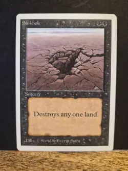 Wizards Sinkhole Unlimited Sorcery MTG - Image 1