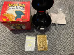 Burger King Pokemon 23k Gold Plated Trading Card Charizard opened with packing - Image 2