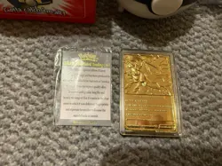 Burger King Pokemon 23k Gold Plated Trading Card Charizard opened with packing - Image 4