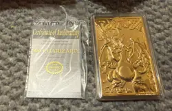 Burger King Pokemon 23k Gold Plated Trading Card Charizard opened with packing - Image 5