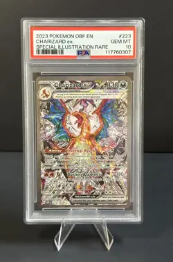 CHARIZARD EX PSA 10 2023 POKEMON OBF EN 223/197 SPECIAL ILLUSTRATION RARE SIR - Image 1