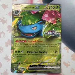 Pokemon Venusaur EX Holo Double Rare Card 001/142 Stellar Crown English - Image 1