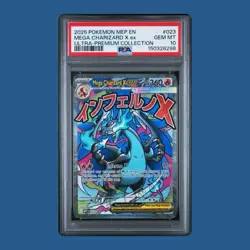 2025 POKEMON MEP PROMO ULTRA-PREMIUM COLLECTION #023 MEGA CHARIZARD X EX PSA 10 - Image 1