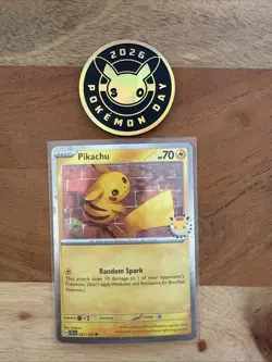 Pikachu (Pokemon Day 2026) 051/162 Cosmos Holo With Coin - Image 1