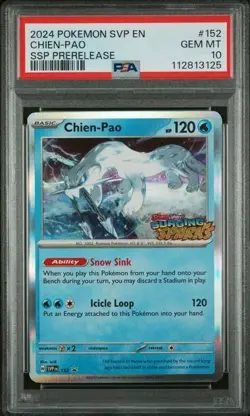 Pokemon Chien-Pao Surging Sparks Prerelease Holo Promo SVP EN #152 PSA 10 POP 2! - Image 1