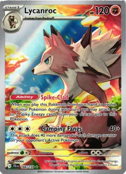Pokemon TCG Lycanroc 166/159 Sv09: Journey Together Holo NM - Image 1