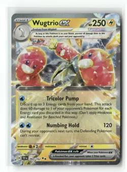 Wugtrio ex 060/162 Double Rare Temporal Forces Pokemon Holo Near Mint - Image 1