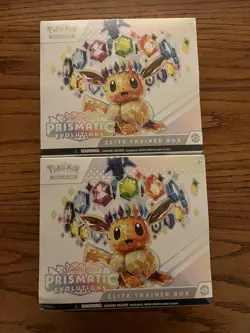 LOT OF 2 - Pokemon Prismatic Evolutions Elite Trainer Box ETB New Factory Sealed - Image 1