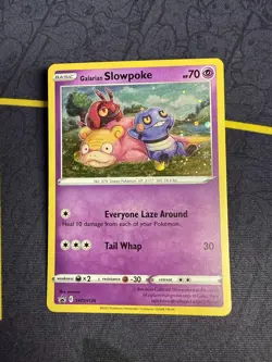 Galarian Slowpoke SWSH126 Black Star Promo Cosmos Holo W/Rare Swirl NM - Image 1