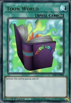 Toon World - Green Ultra Rare 1st Edition LDS1-EN068 - LP - YuGiOh - Image 1