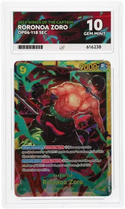 2024 One Piece Roronoa Zoro #118 Sec OP06-118 - ACE 10 - Image 3